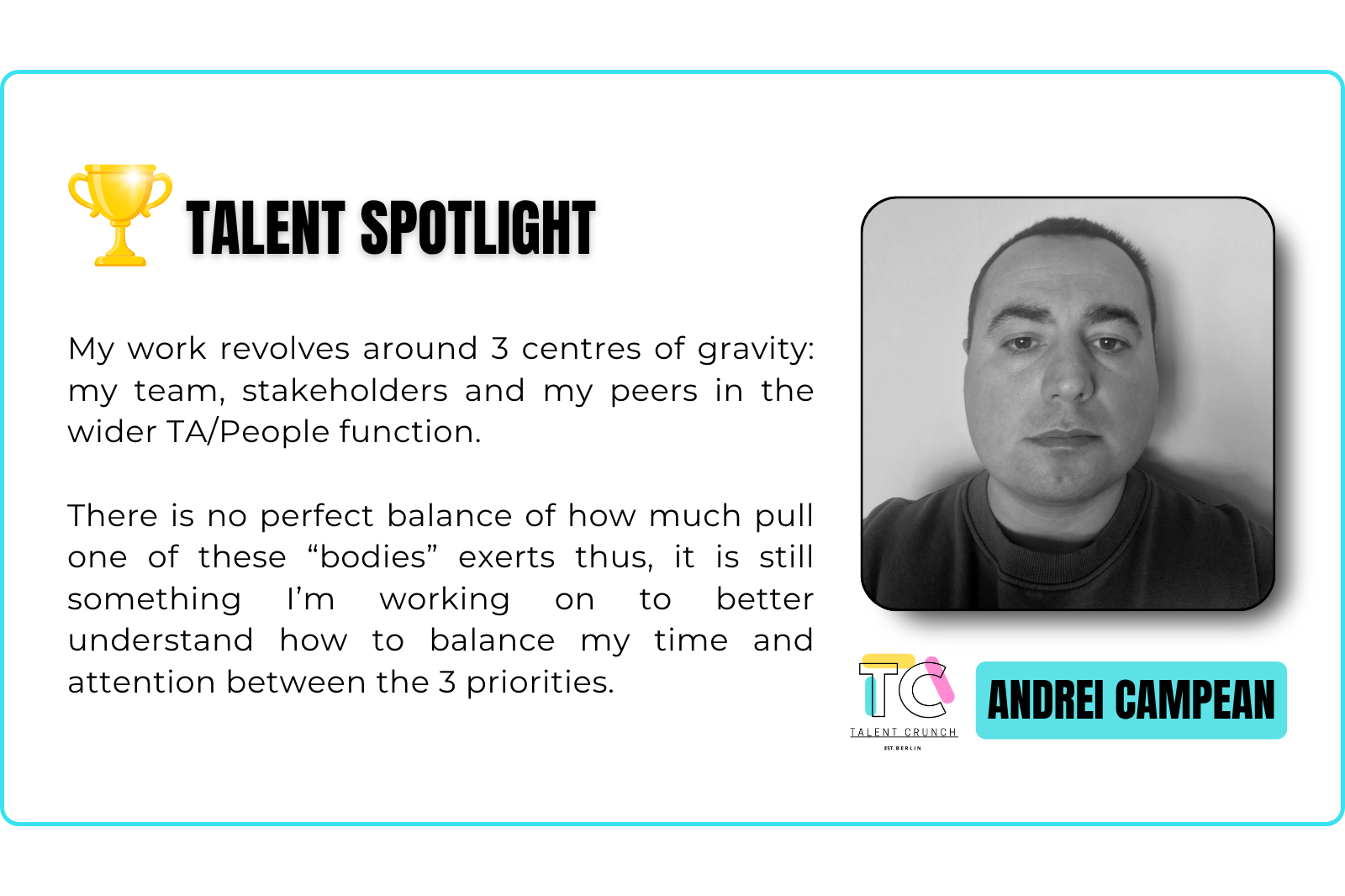 Talent Spotlight — Andrei Campean (No. 1 — 2025)