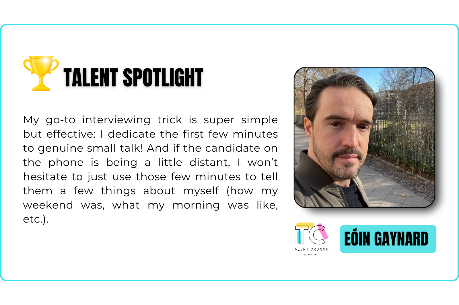 Talent Spotlight — Eóin Gaynard (No. 3 — 2025)