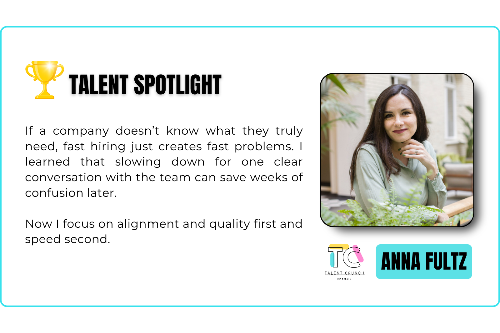 Talent Spotlight — Anna Fultz (No. 1 — 2026)